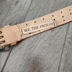 We The Free Light Brown Suede Belt